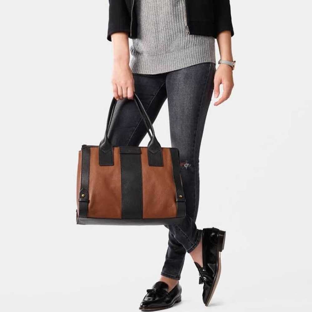Authentic Fossil satchel purse