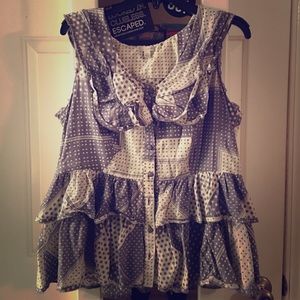 Anthropologie ruffle tank