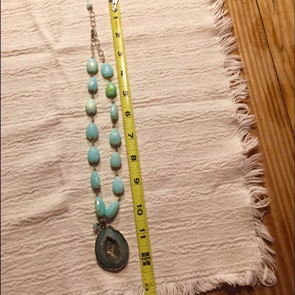 Blue Peruvian Geode Necklace - Picture 3 of 4