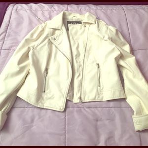 White leather jacket