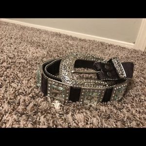 Women's western bling belt