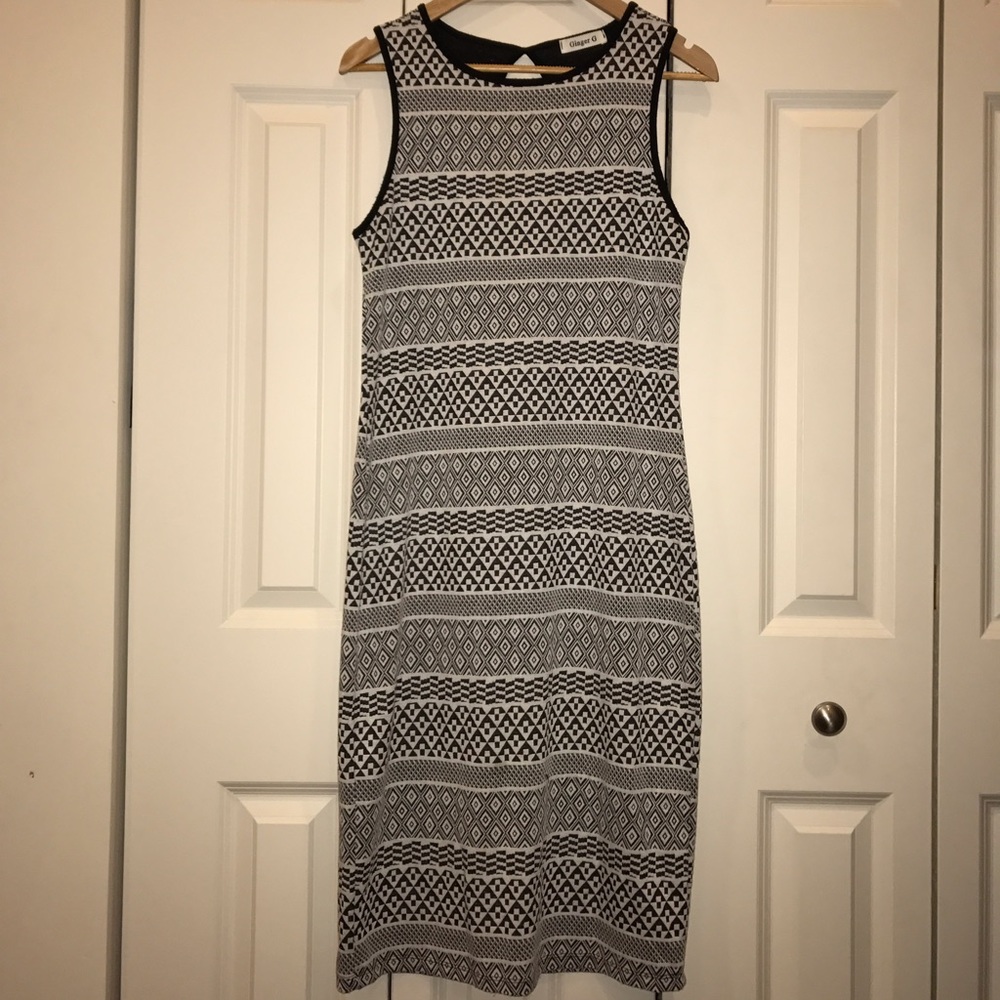 Printed Midi Aztec Dress