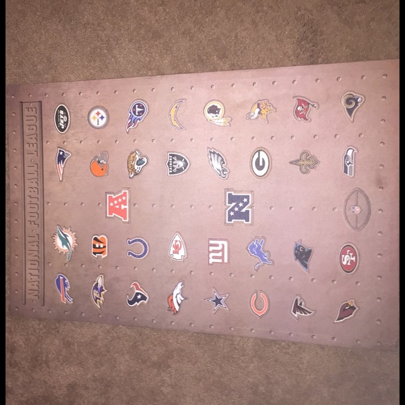 Canvas Art Work NFL Team Logos, 21.5" x 32.5 - Picture 3 of 3