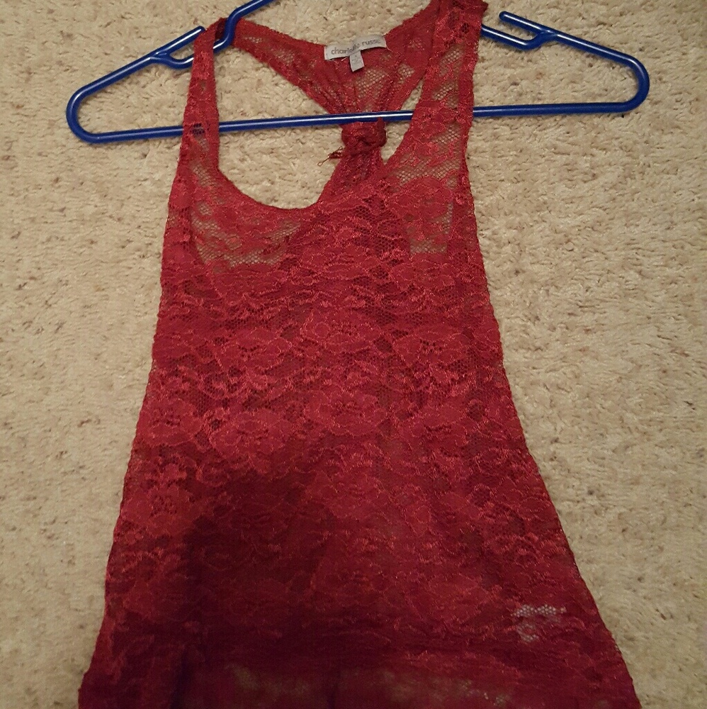 See through red tank