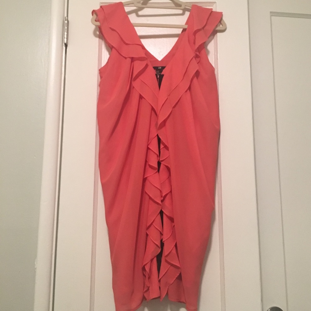 H&M bra-hook front ruffle dress