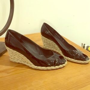 Stuart Weitzman patent wedges