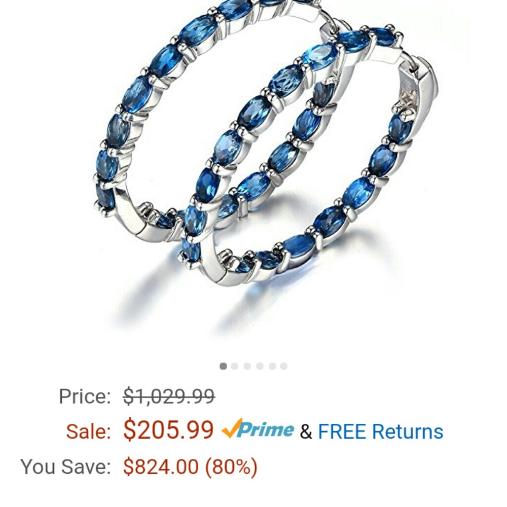 $200 London blue topaz earrings