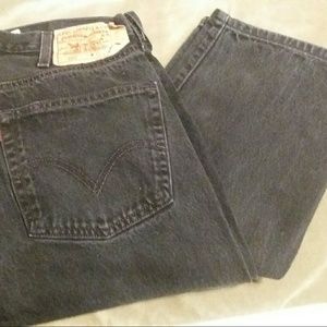 Men's Vintage 501 Button Fly Black Jeans