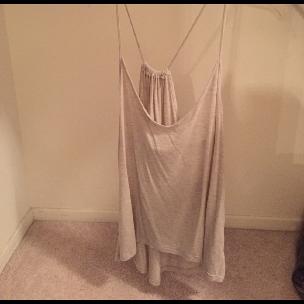 Tan spaghetti strap flowy shirt