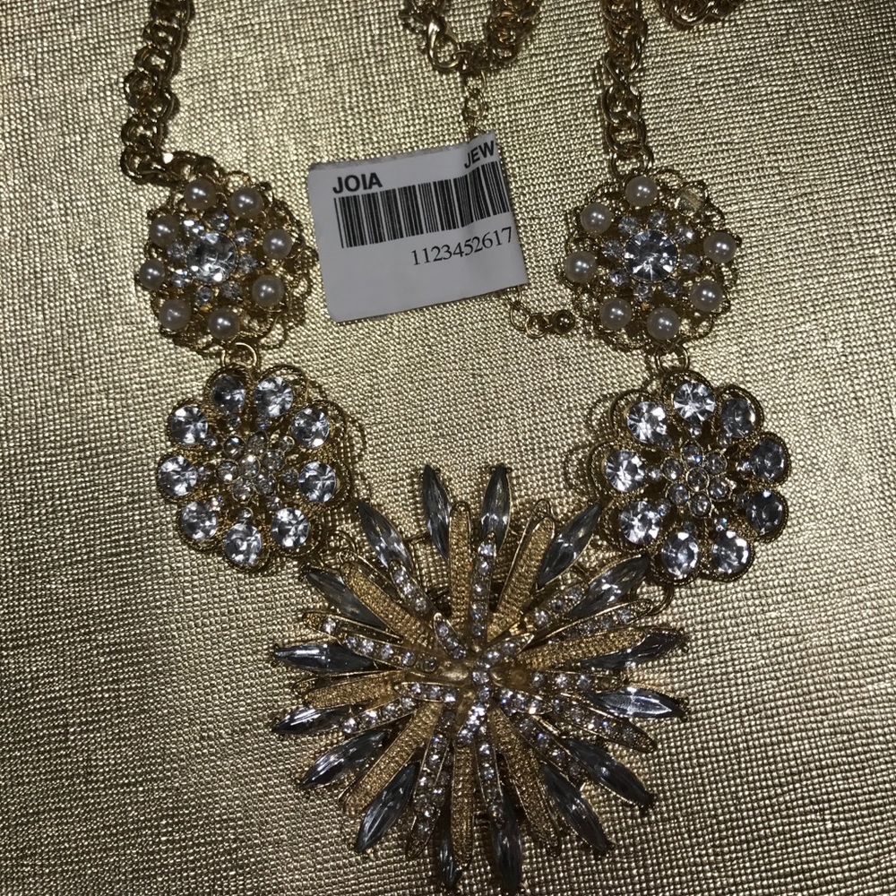 Gold statement necklace