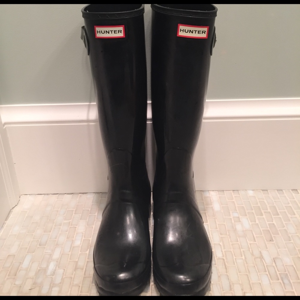 hunter women's original tall gloss rain boots