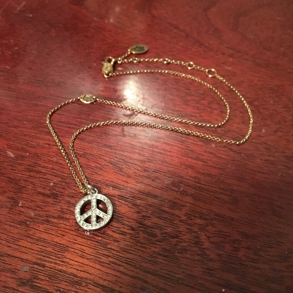Juicy Couture Peace Sign Necklace