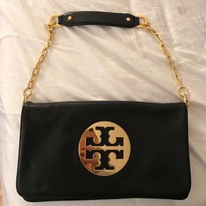 Tory Burch Reva Black Clutch