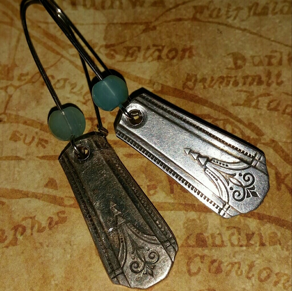 Vintage spoon earrings