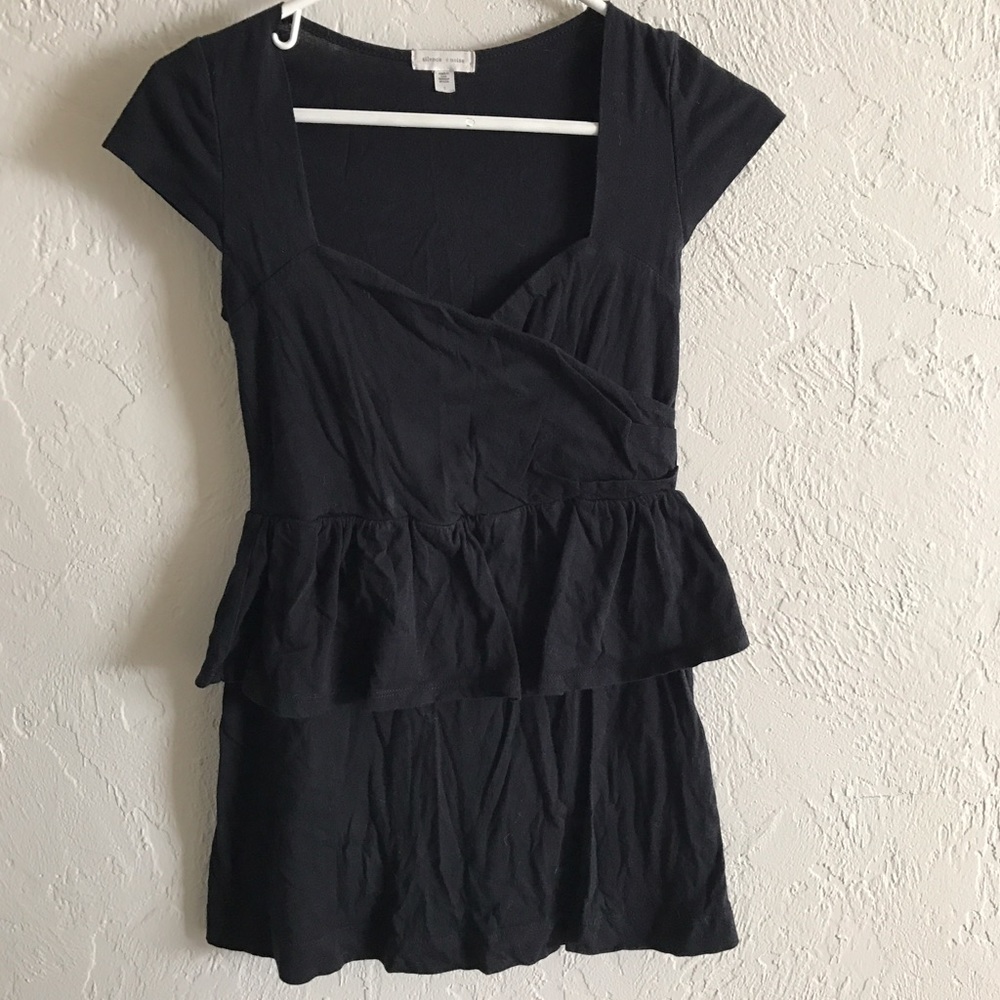 Black Ruffle Top