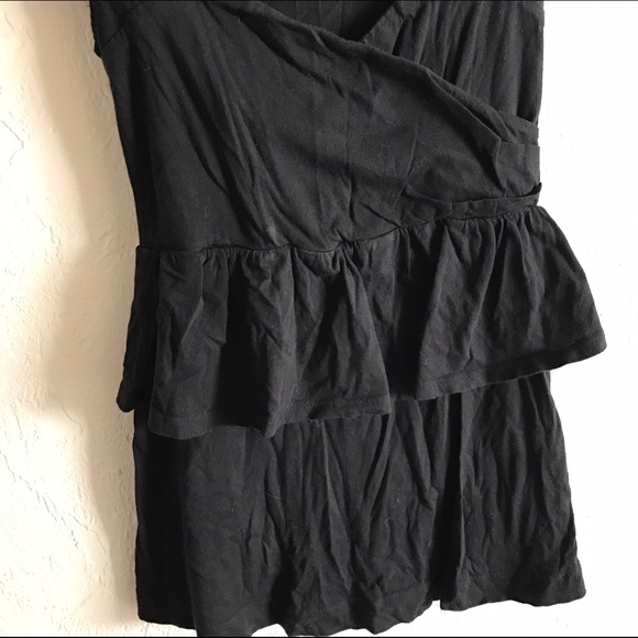 Black Ruffle Top - Picture 3 of 4