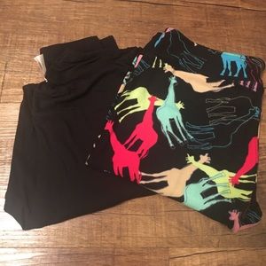 LuLaRoe pair of tall and curvy leggings