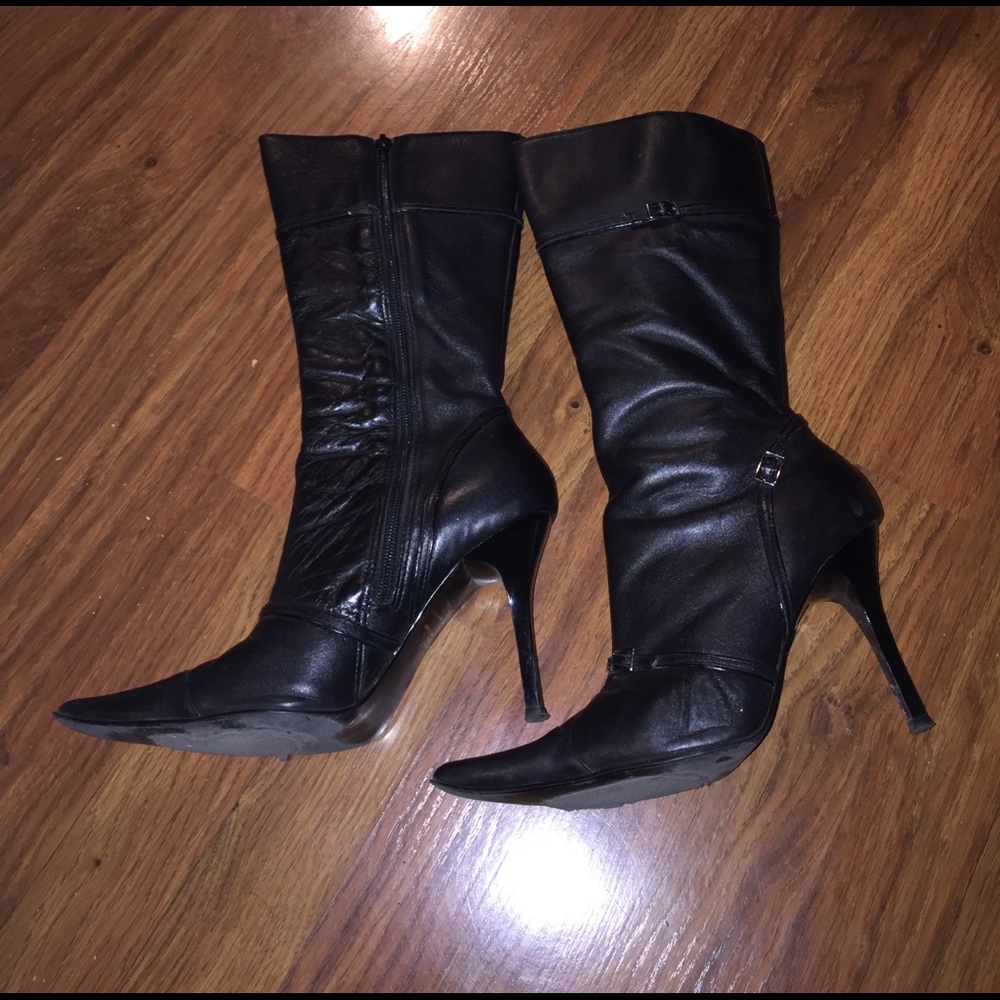 Bakers Black mid calf, size 7, 4" boots