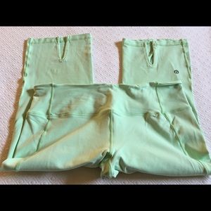 Lululemon Size 12 Gather & Crow Crops Mint