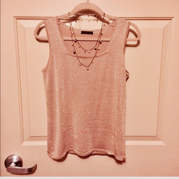 💝Sleeveless Gold Top with Small Silver Studs💝 - Picture 3 of 5