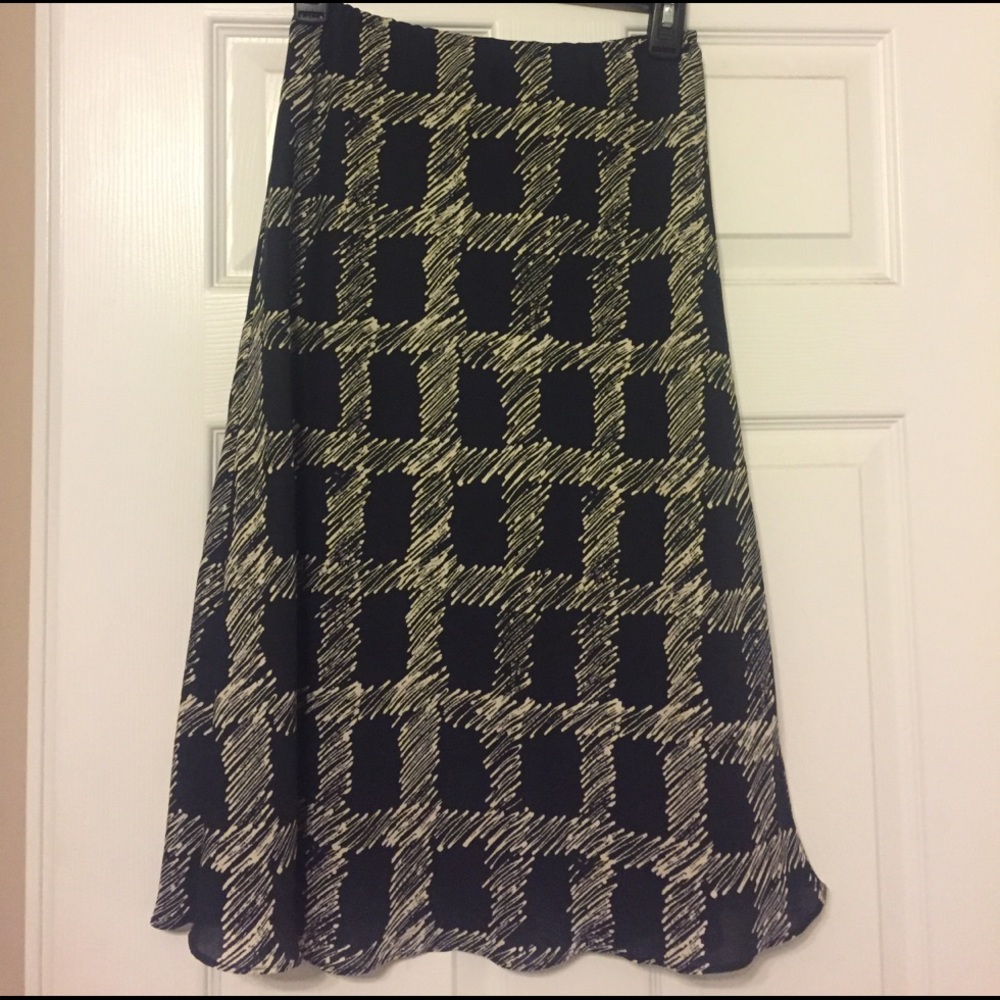 Black and cream skirt