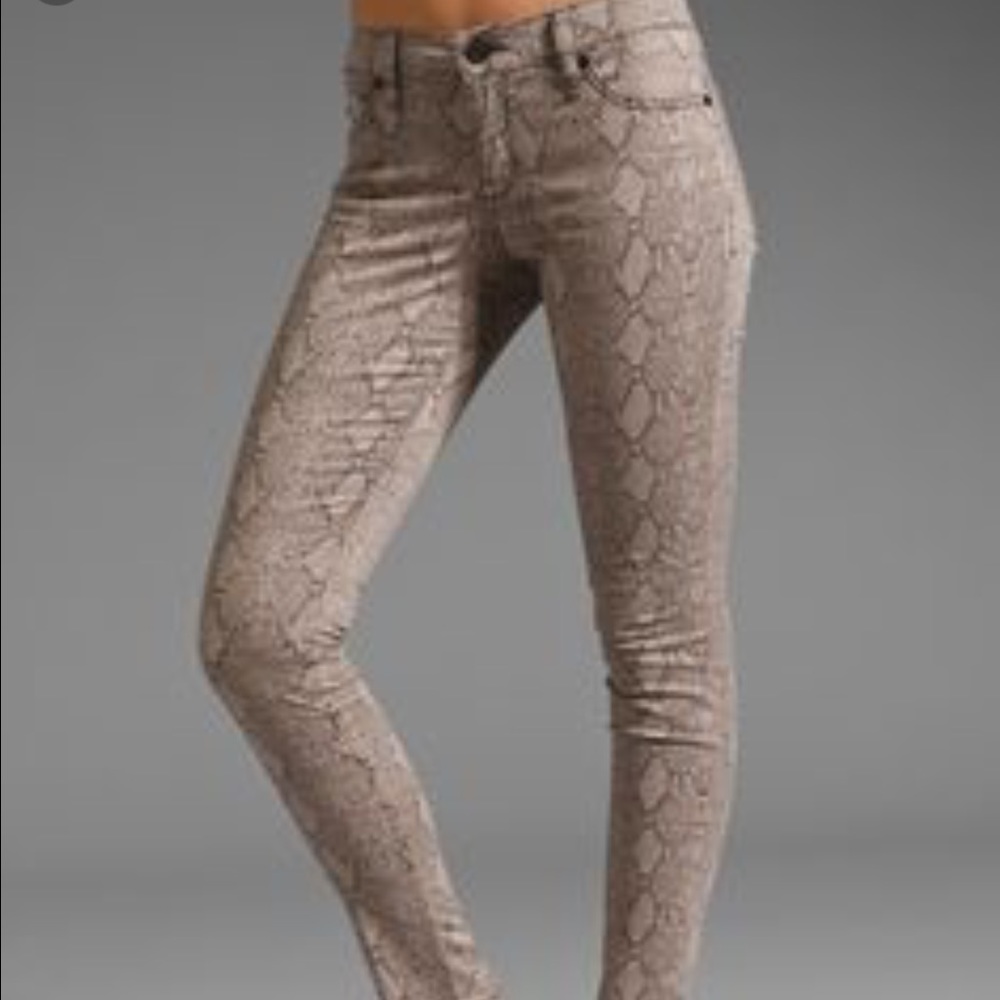 Bebe snake print jeans