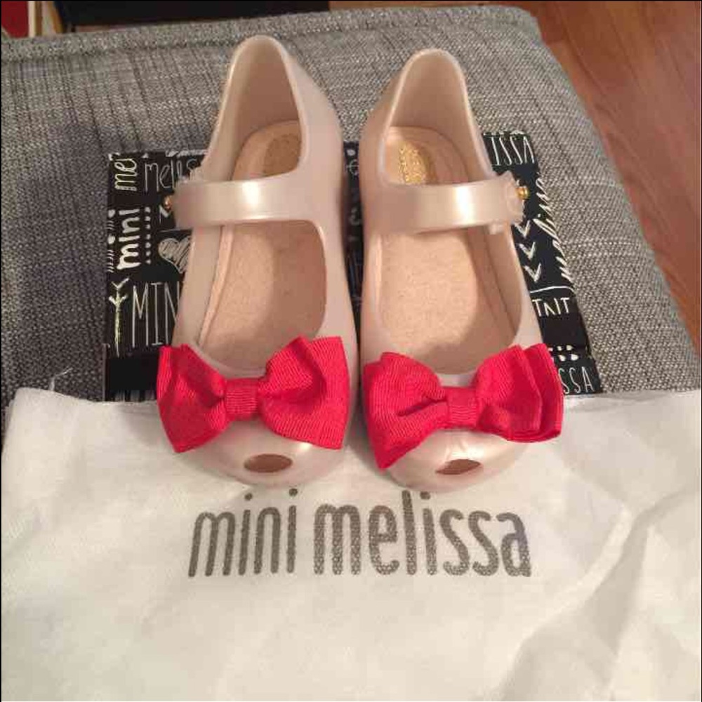 Mini Melissa bow sandal sz 8
