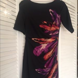 Stylish Dress with Feather Design