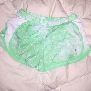 Green active shorts