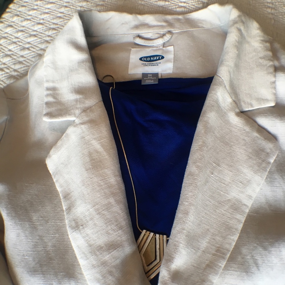 3X Linen lined jacket, Old Navy