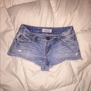 Light blue jean shorts