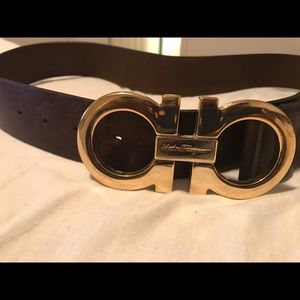 Gold plated ferragamo belt