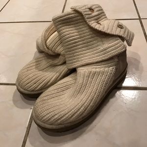 White Knit Uggs
