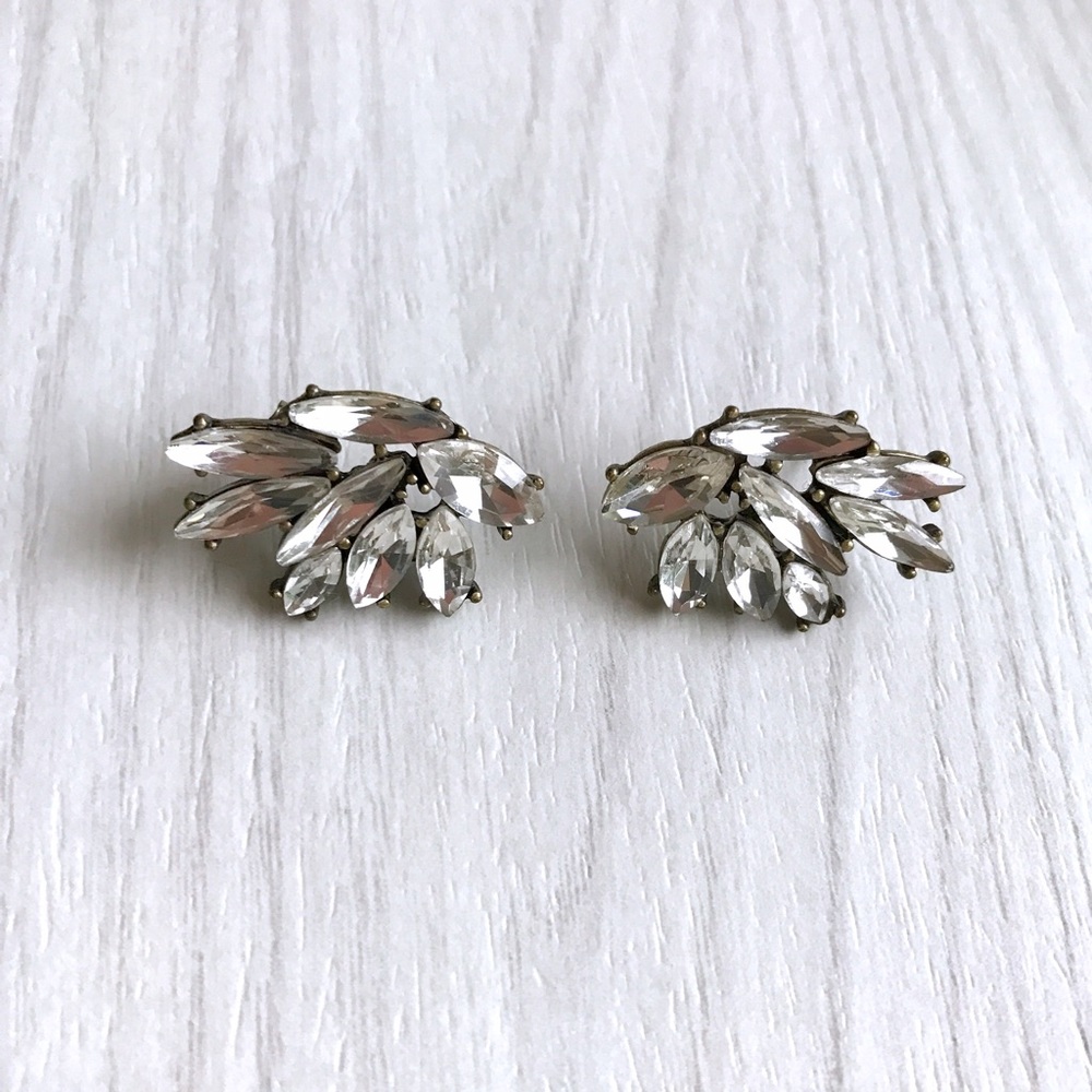 ✨HP!✨ Art Deco Wing Crystal Earrings