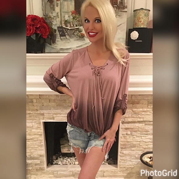 Ombré hi lo tie tunic simple/elegant LAST 2 - Picture 2 of 3