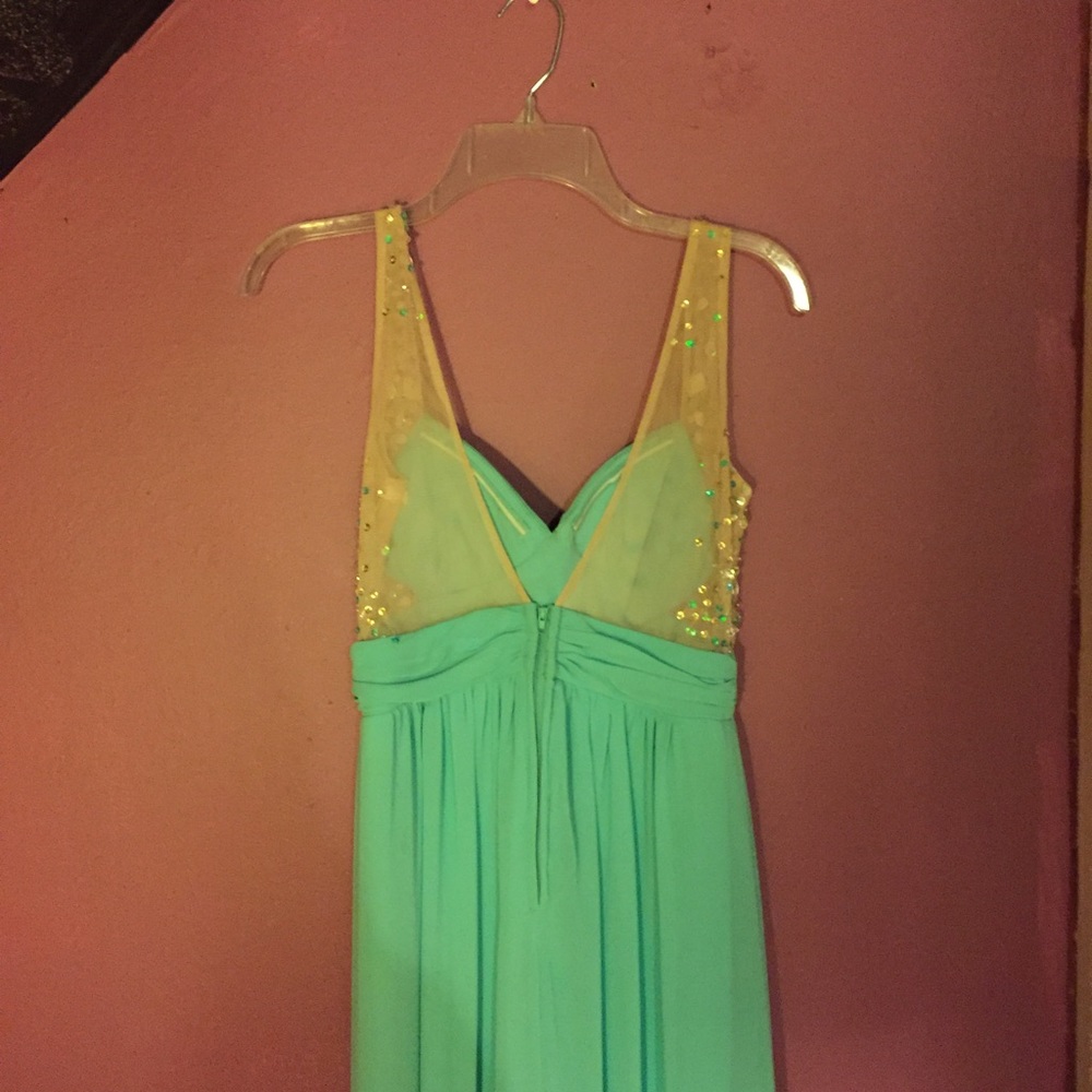 Turquoise Prom Dress - Picture 4 of 4