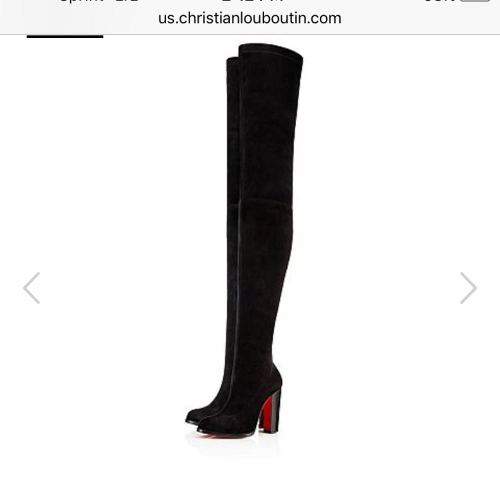 Christian Louboutin Verusch Black Suede Boots