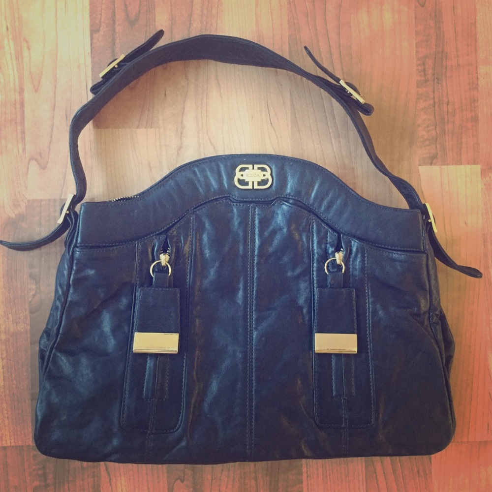 Bulga soft lambskin leather clutch/shoulder bag