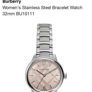 Burberry Stainless Steel Bracelet Watch