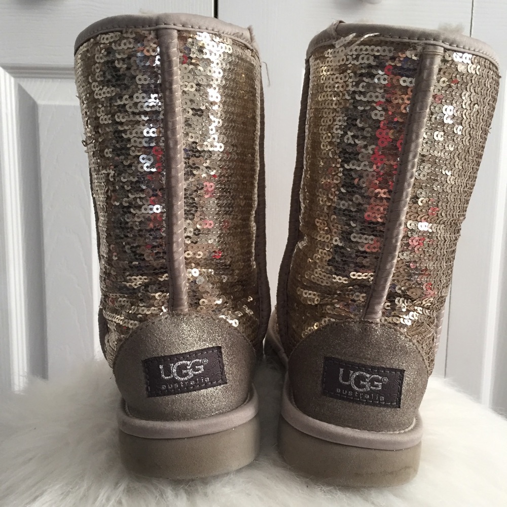 Silver sequin ugg boots