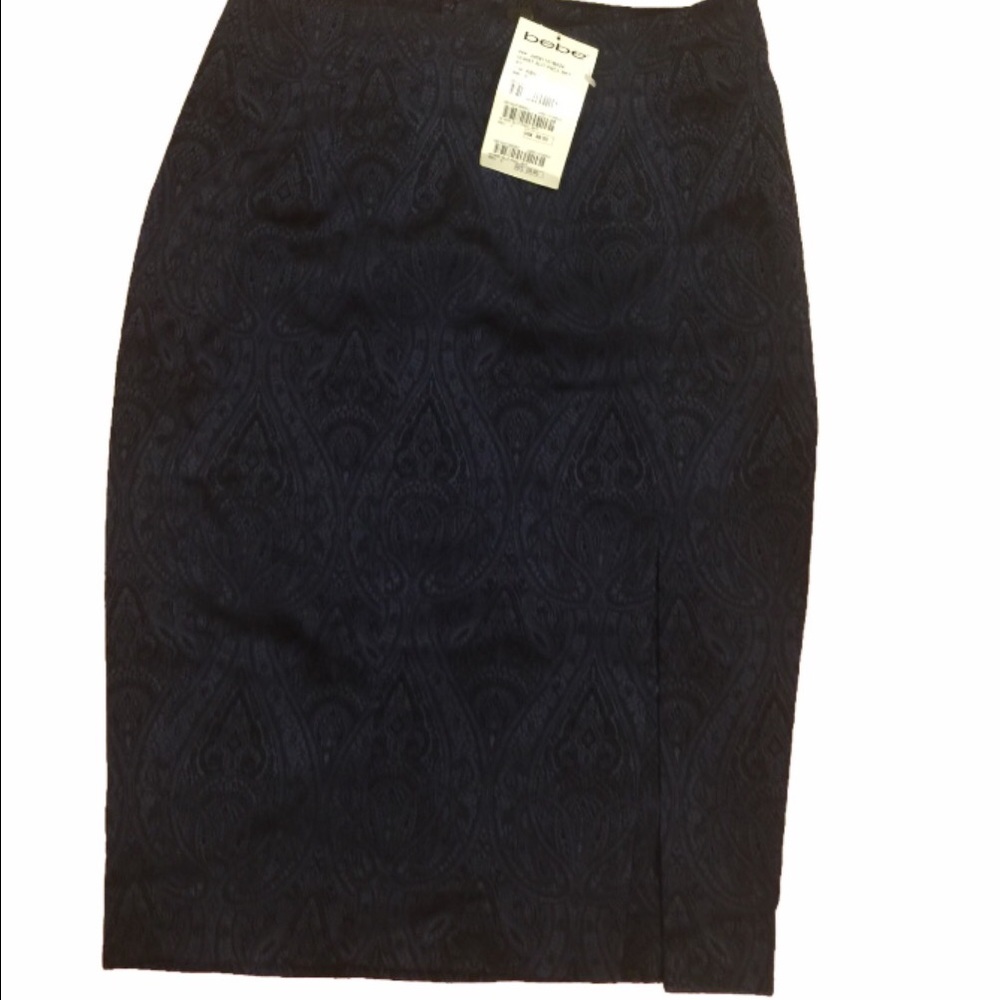 Bebe paisley pencil skirt