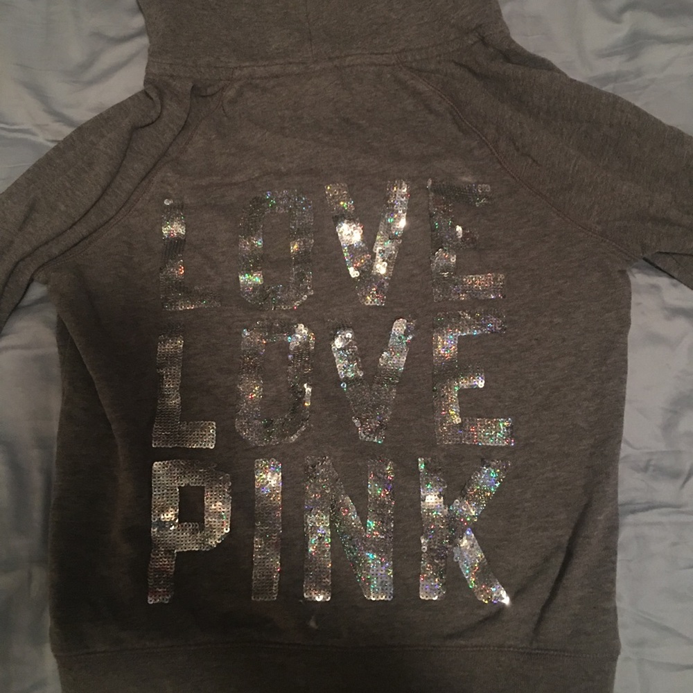 pink hoodie
