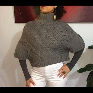 Theory Crop Poncho Sweater