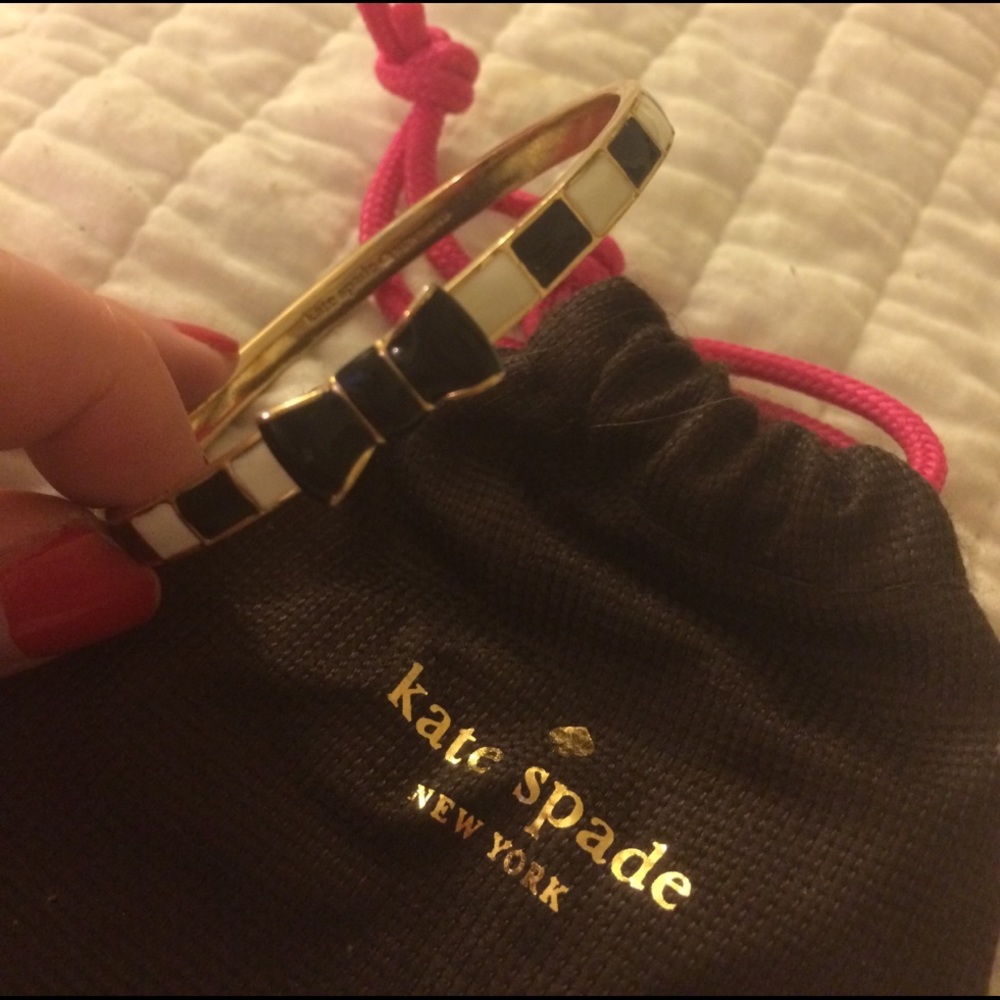 Black & White Bow Kate Spade Bangle