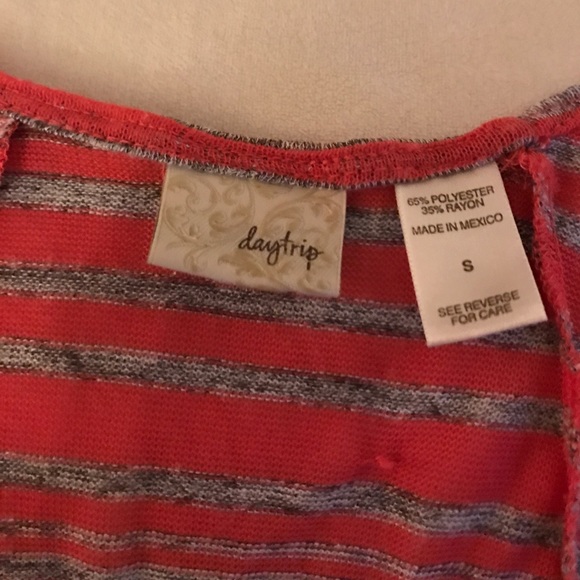 Pink and grey striped Blouse - Picture 2 of 3