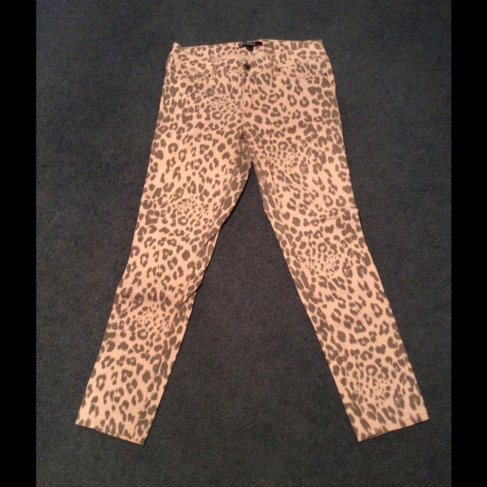 Pink with black spots jeans