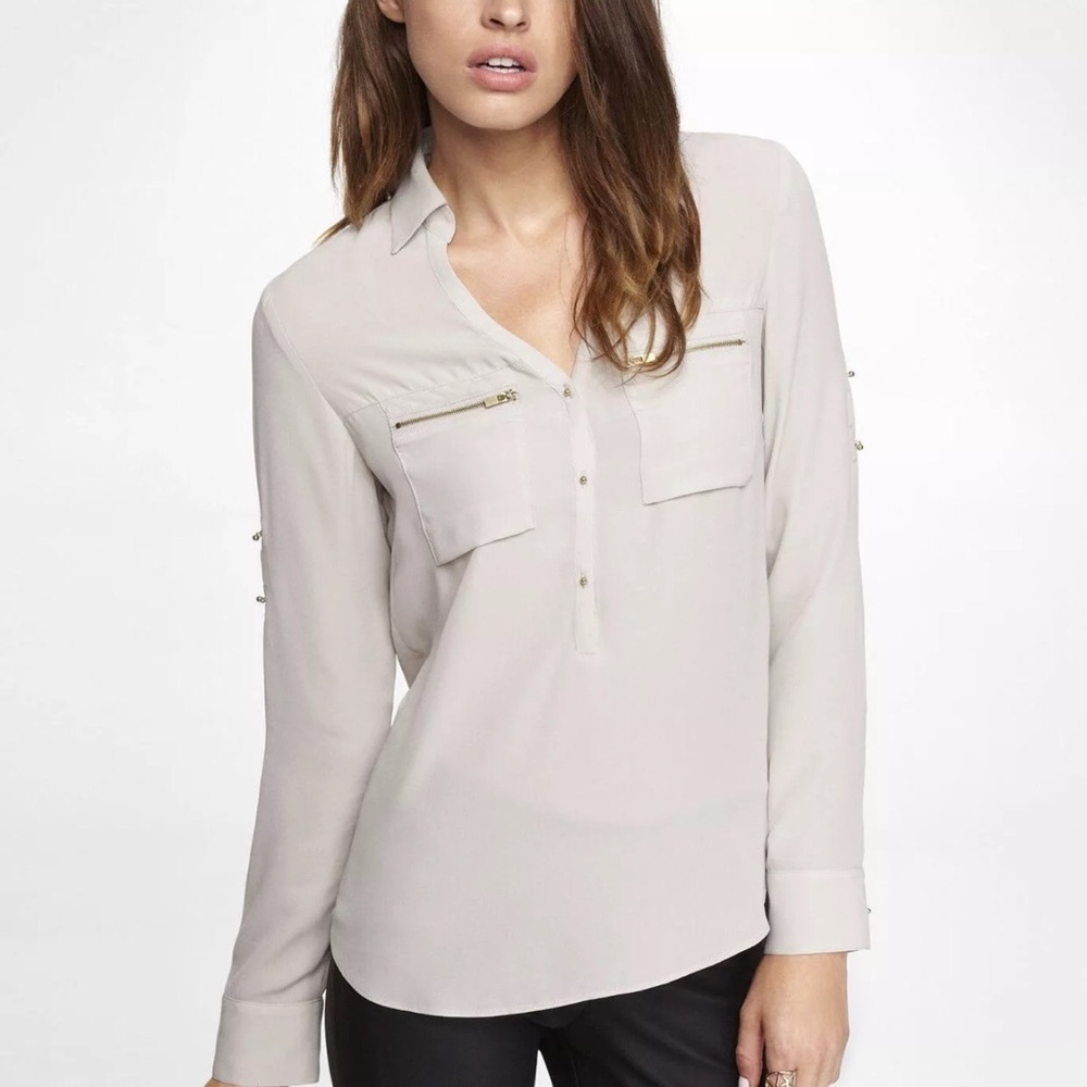Express portofino zip pocket shirt