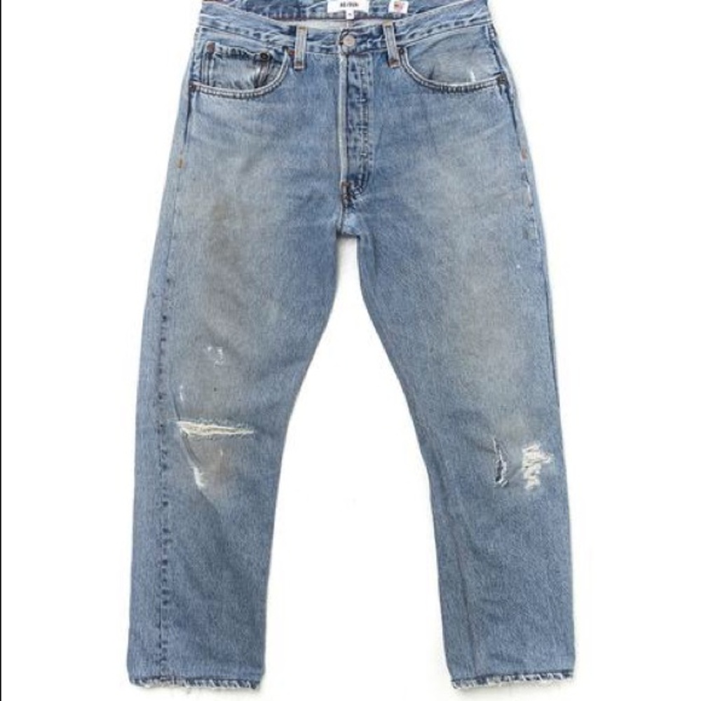 Re/done high waist cropped jeans