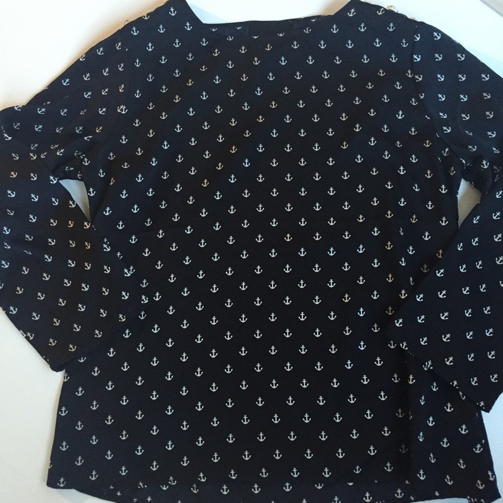 Anchor Dress Shirt- Navy/White - Like New!