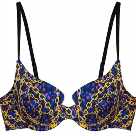 Versace t-shirt bra lightly lined royal chain blue - Picture 3 of 7